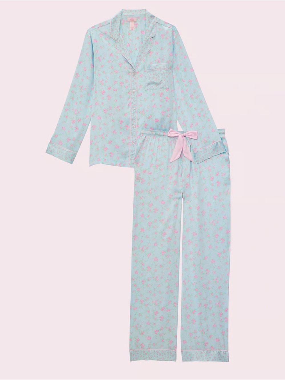 LoveShackFancy x Victoria’s Secret PINK Limited Edition Blue Floral Pajama Set